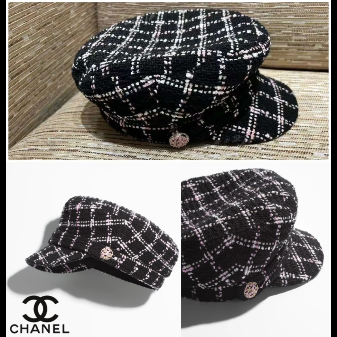 《コーデのアクセントに♪》 CHANEL キャップ キャスケット