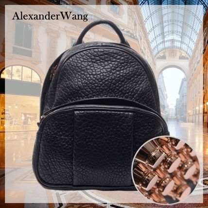 Alexander Wang Backpacks Casual Style Studded Plain Leather Party Style Office Style