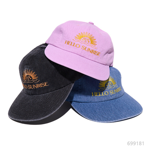 Hello Sunrise-ウォッシュド OGロゴ 6パネルキャップ/24SS 韓国