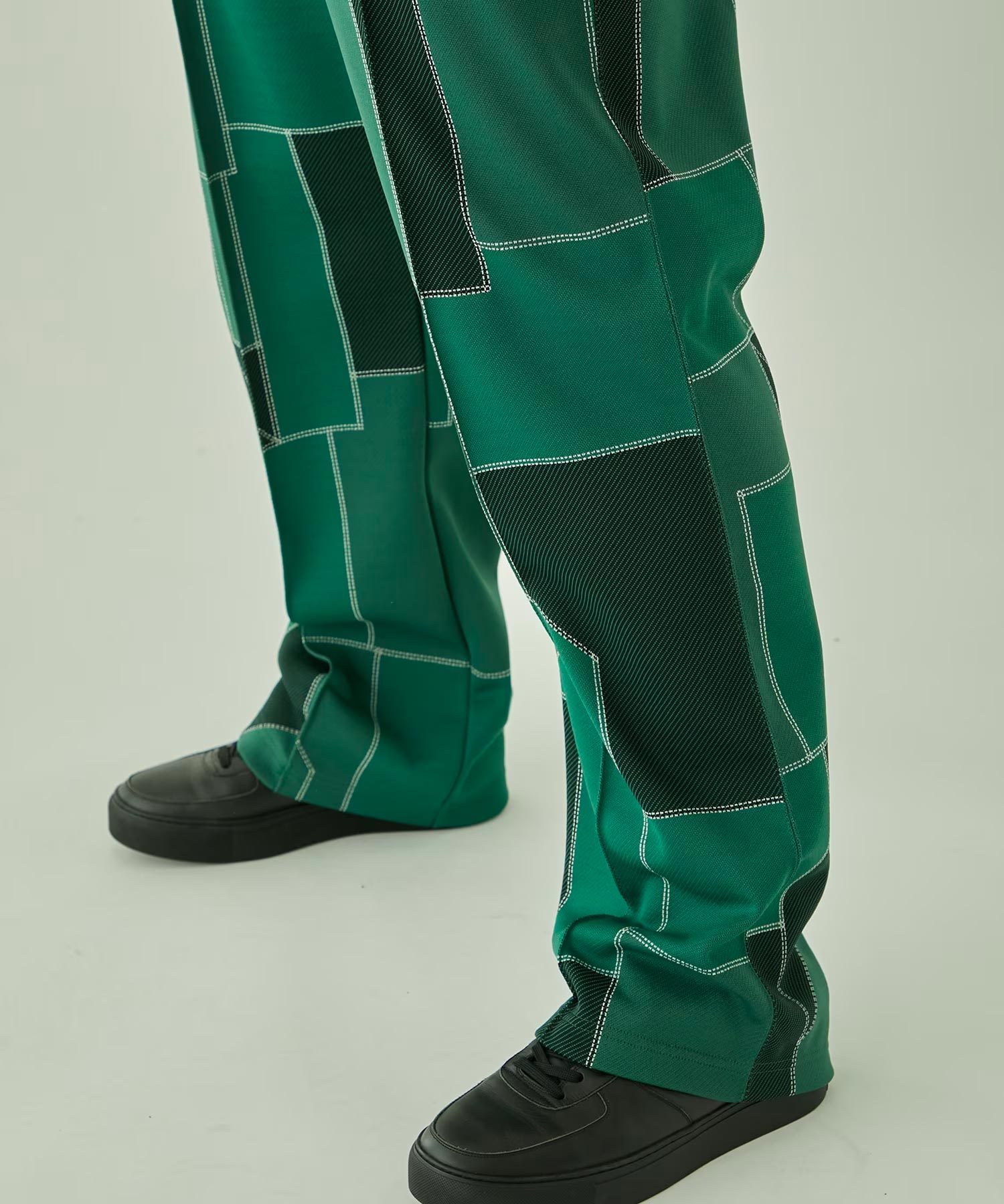 Needles トラックパンツ ブーツカット XS 紫×緑 21SS 滝藤