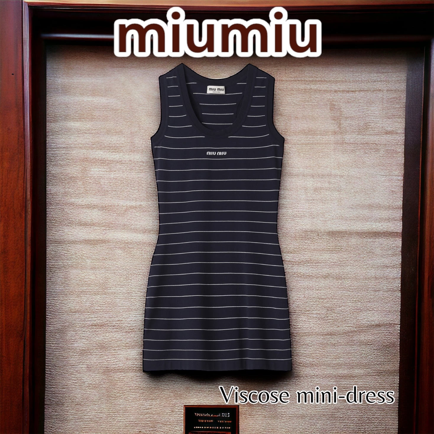 MiuMiu＊Viscose mini-dress ボーダーミニドレス＊送料込
