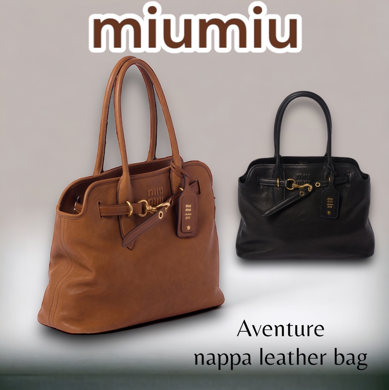 MiuMiu＊Aventure nappa leather bag ナッパレザーバッグ＊送込
