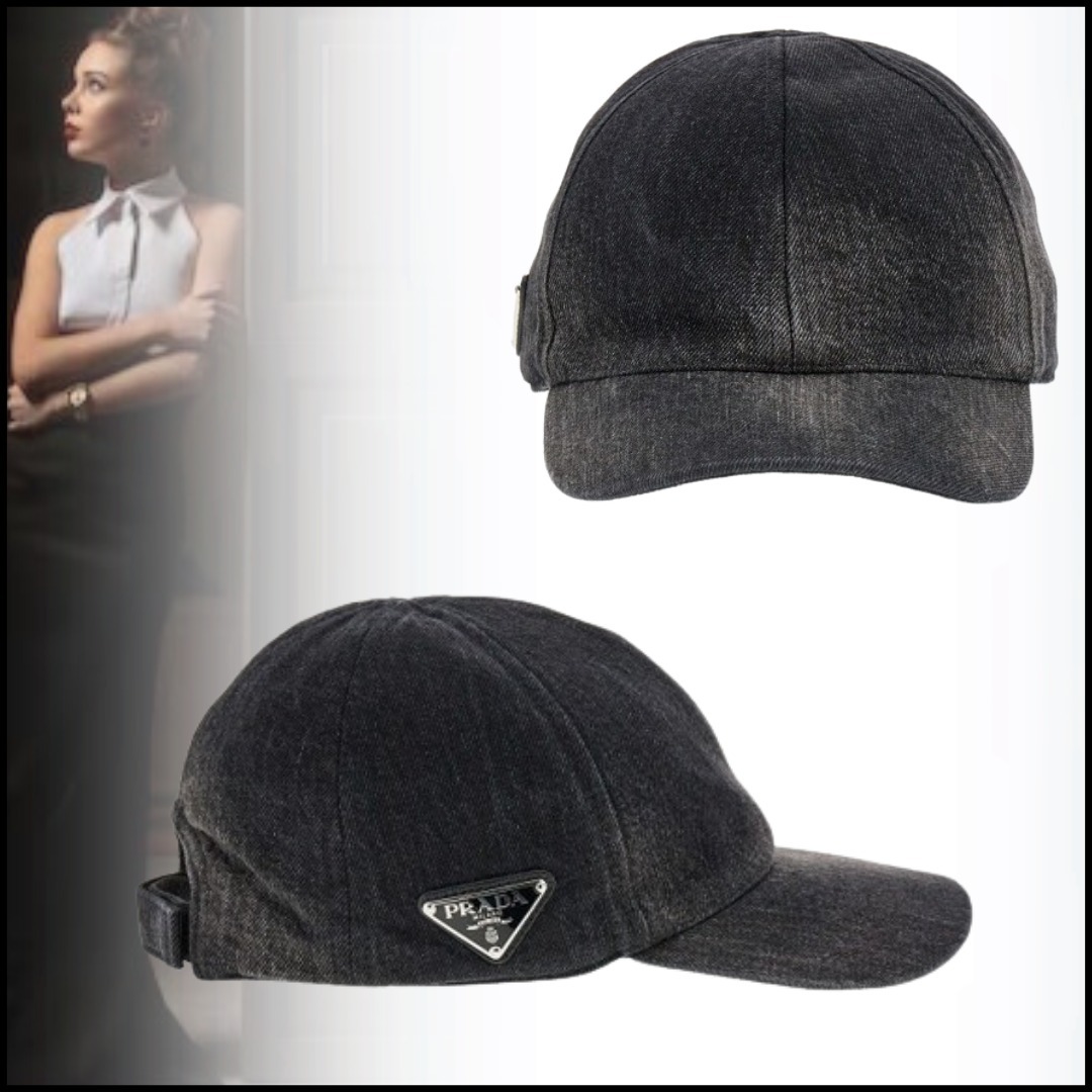 ◆直営店◆【PRADA】デニム ベースボールキャップ