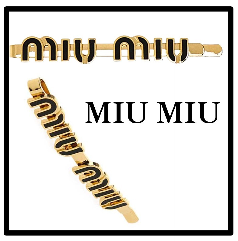 ☆送料・関税込☆MIUMIU★エナメルメタル ヘアピン ヘアクリップ