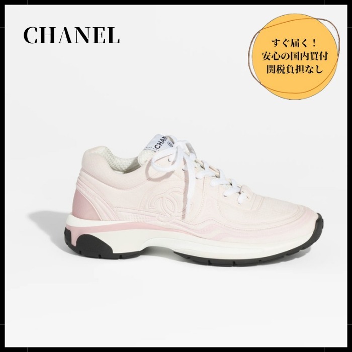 【24SS新作♪ピンクがキュート】CHANEL ファブリック スニーカー