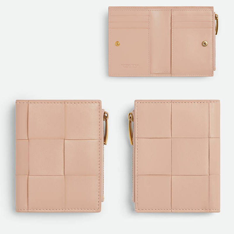 BOTTEGAVENETA スモール カセット 二つ折りファスナーウォレット