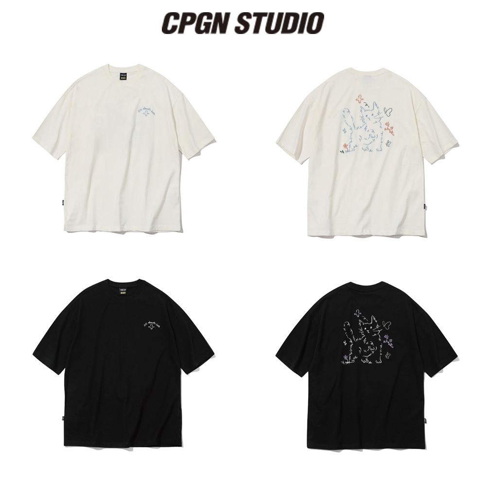 【CPGN STUDIO】24SS★ About Love Cat Embroidery S/Sleeve T