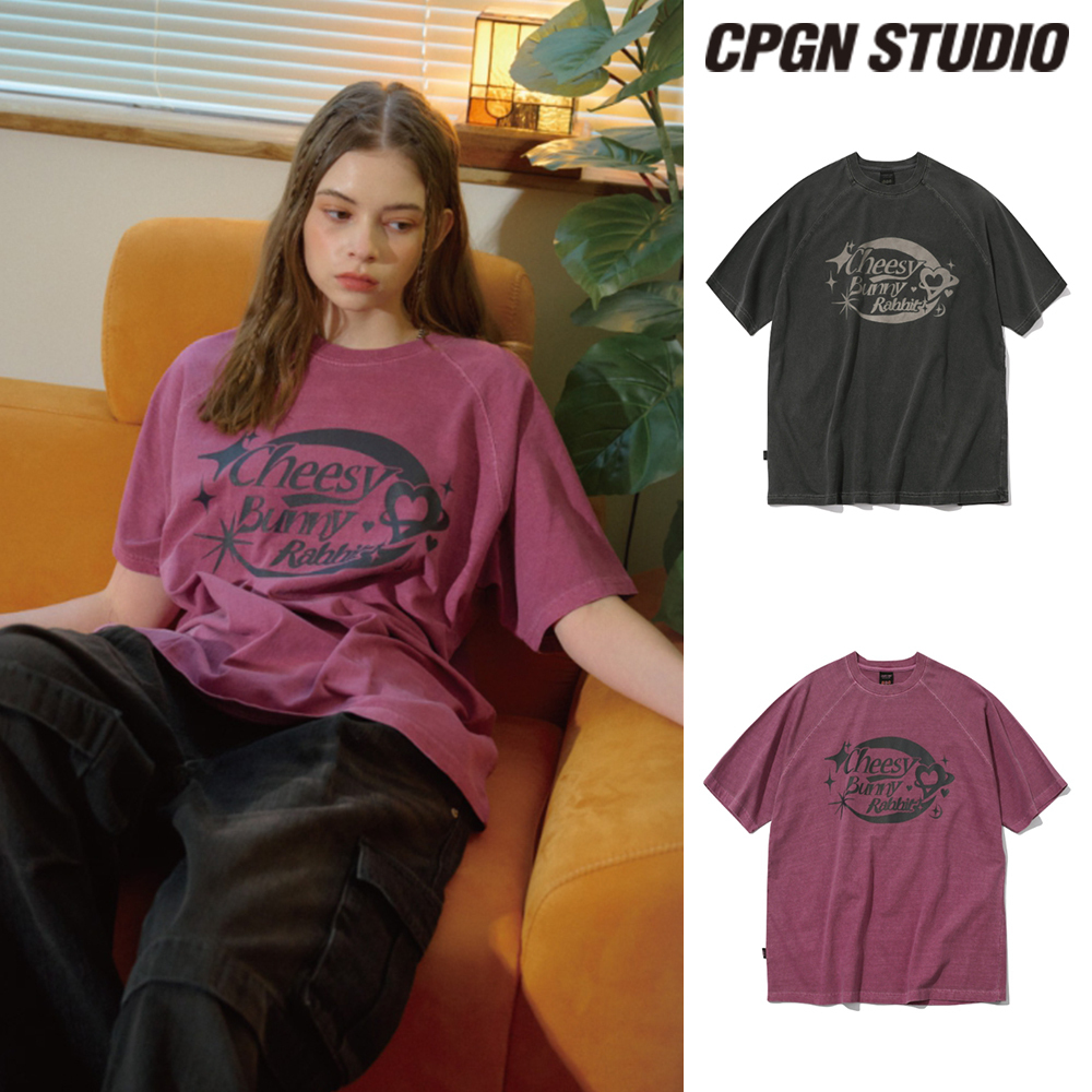 【CPGN STUDIO】24SS★ Cheese Bunny Raglan Pigment S/Sleeve T