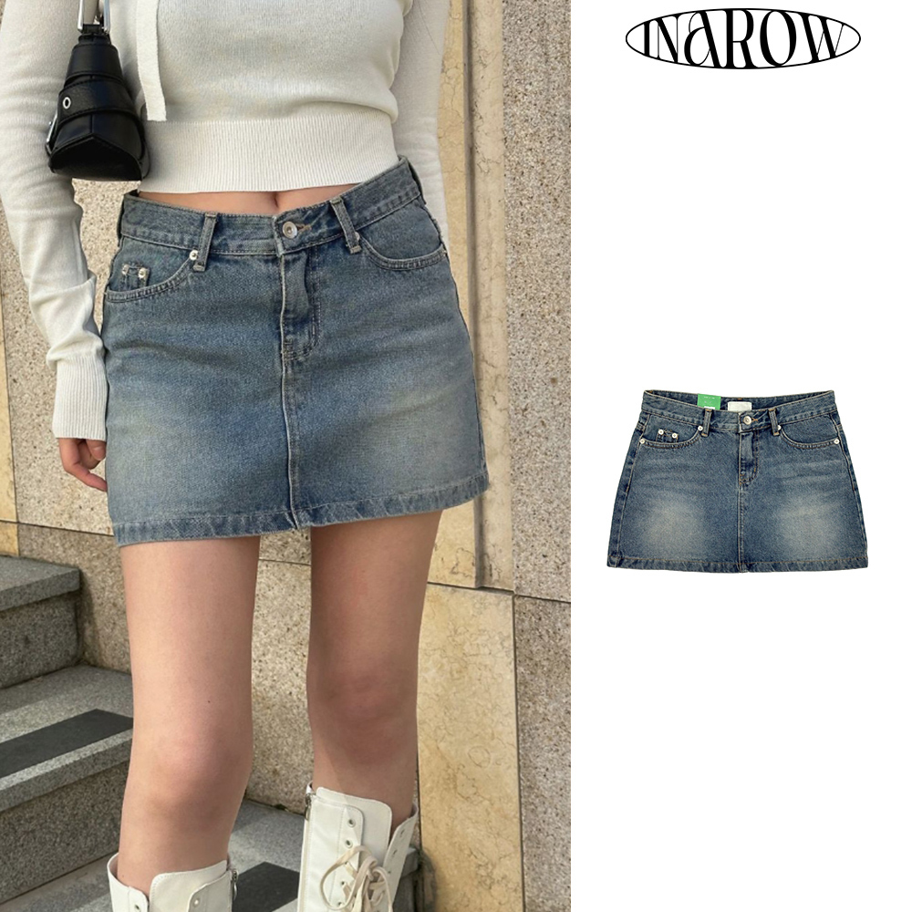 【in a row】Big Pocket Denim Skirt