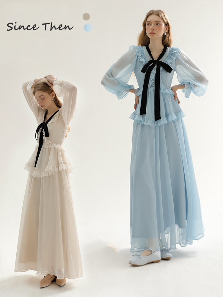 SinceThen マキシワンピース ドレス ロング フレア