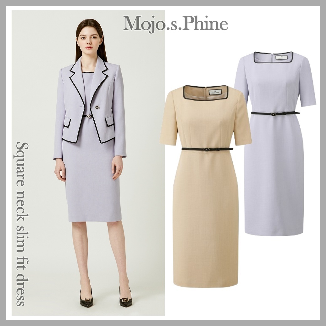 ◇MOJO.S.PHINE スクエアネックスリムフィットワンピース