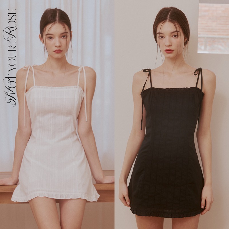 【Not your rose】Lace frill mini dress