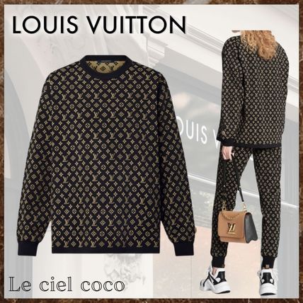 Louis Vuitton Hoodies & Sweatshirts Monogram Jacquard Pullover