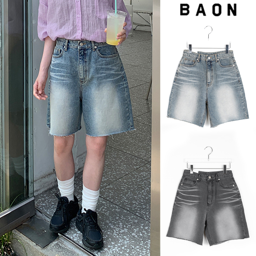 【BAON】Net Cutting Denim Short Pants XL~
