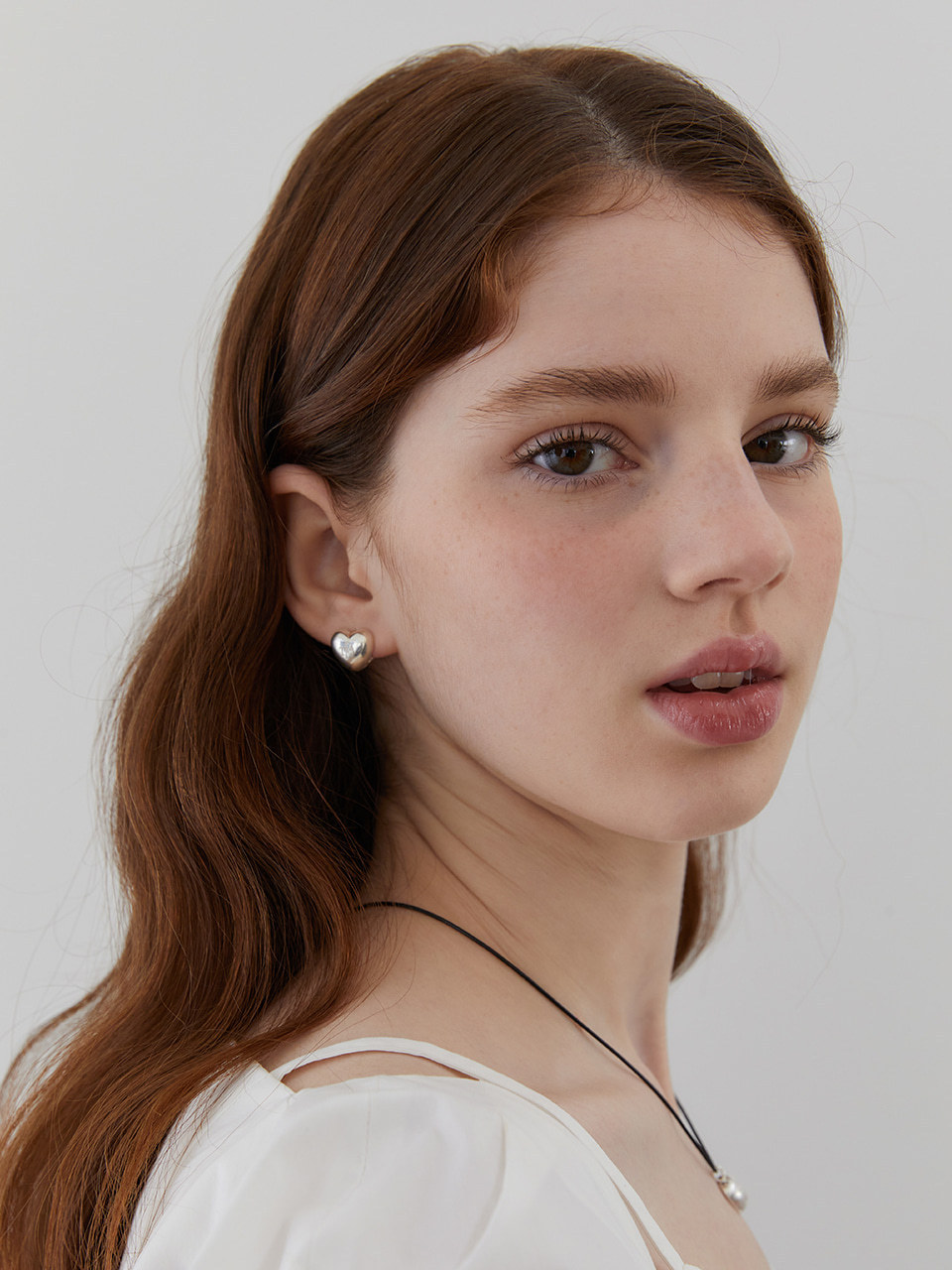 TATIANA】(Silver925) Emblem Heart One-Touch Earring ピアス