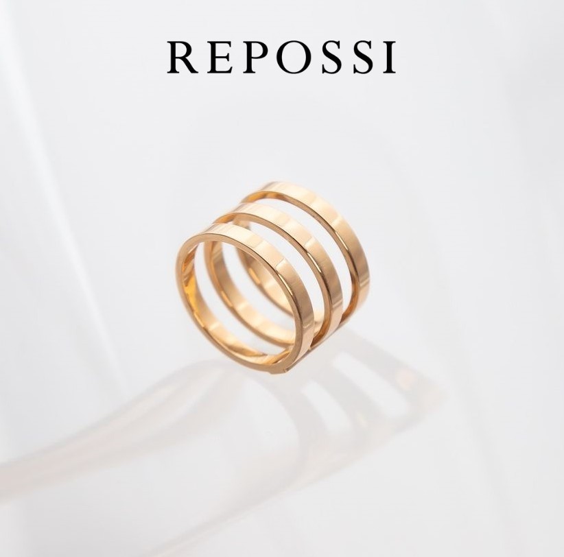 国内発| REPOSSI Berbere 18K 3連リング