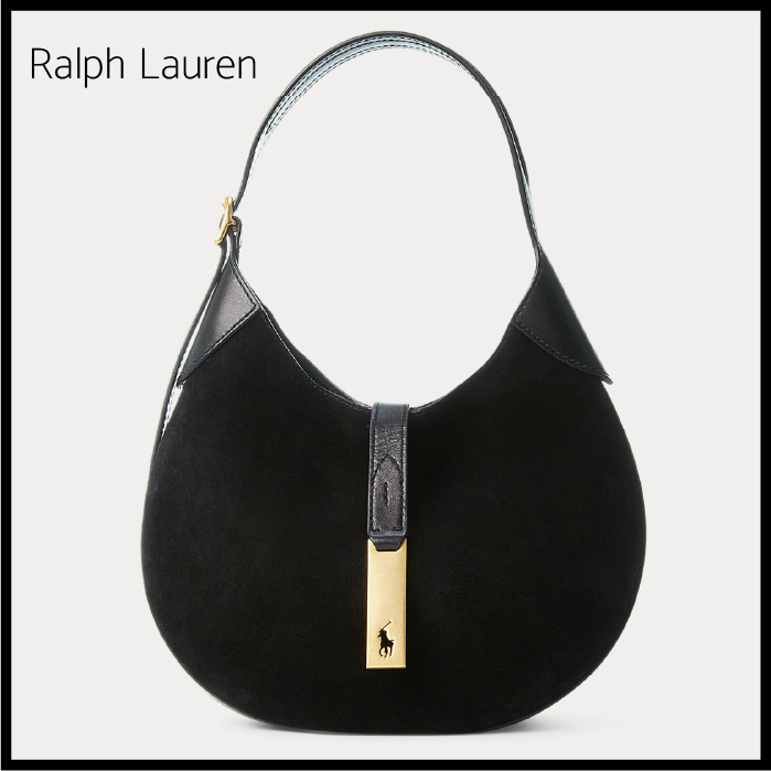 Ralph Lauren スモール ショルダー スエード バッグ ポロID