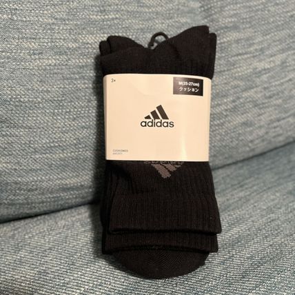adidas クッション クルーソックス 3足組