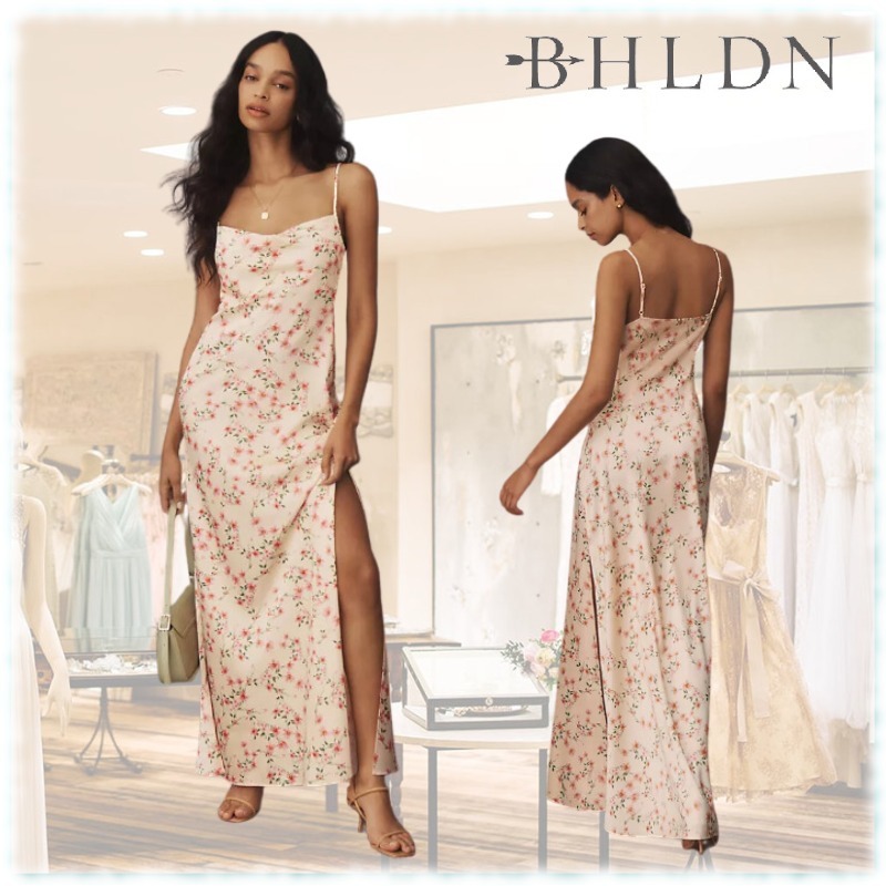 希少☆ BHLDN(ビーホールディン) フローラル サテンドレス