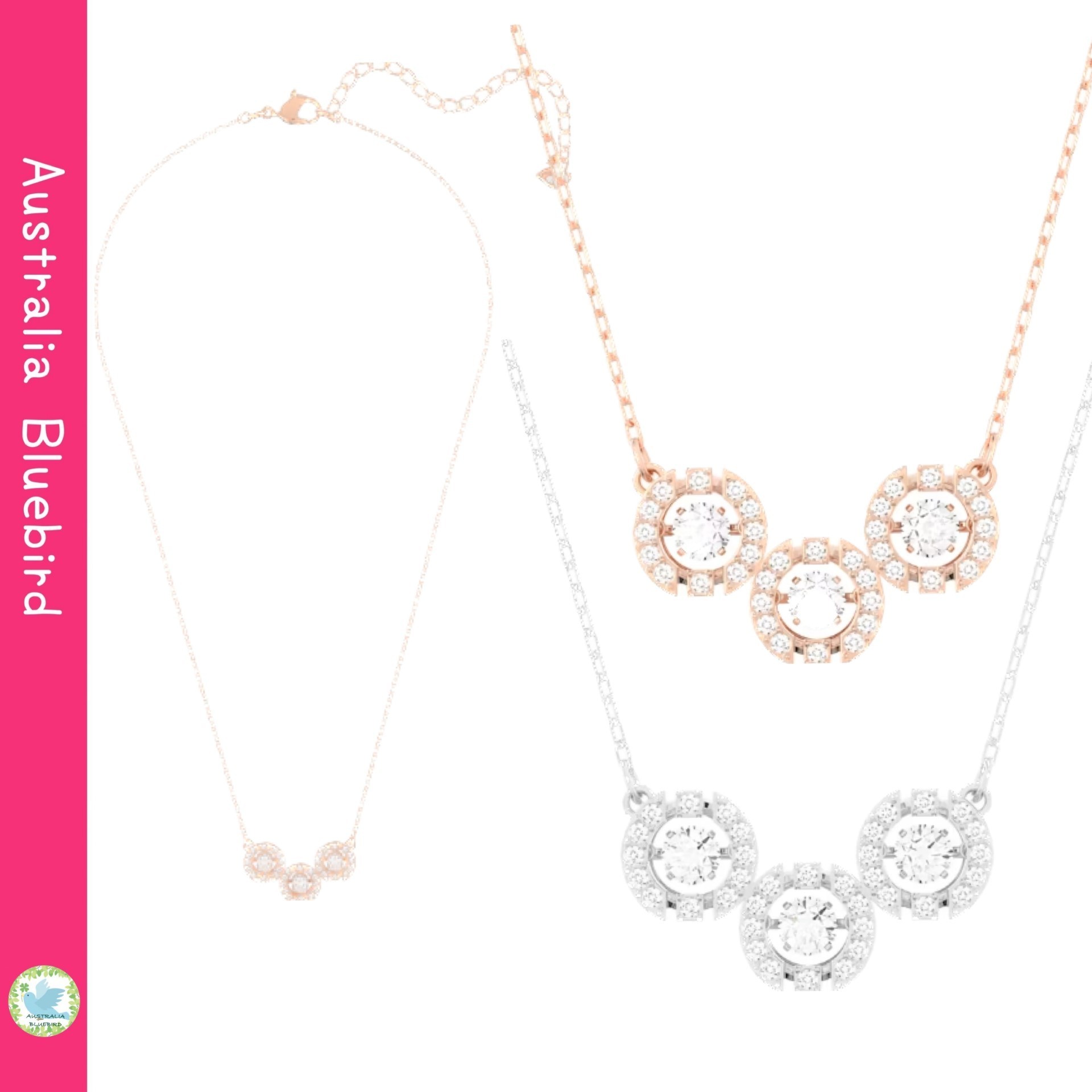 セール★SWAROVSKI★Sparkling Dance 円形 チェーンネックレス