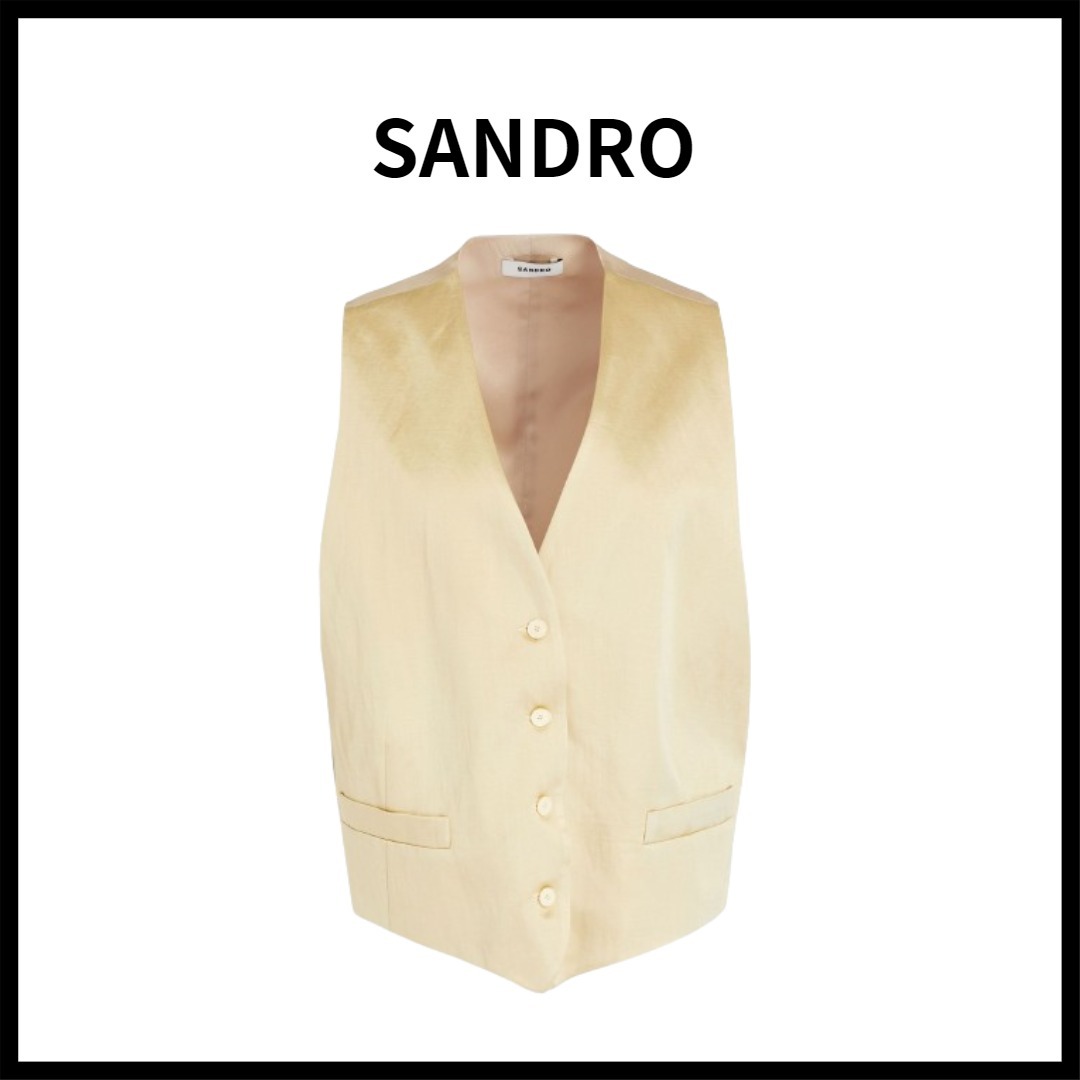 SANDRO サテン ベスト