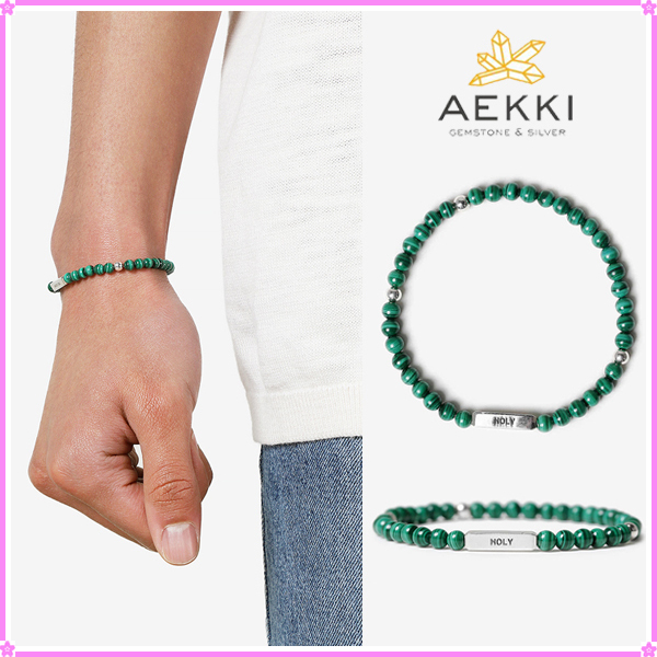 【AEKKI】Holy malachite Bracelet〜マラカイトブレスレット
