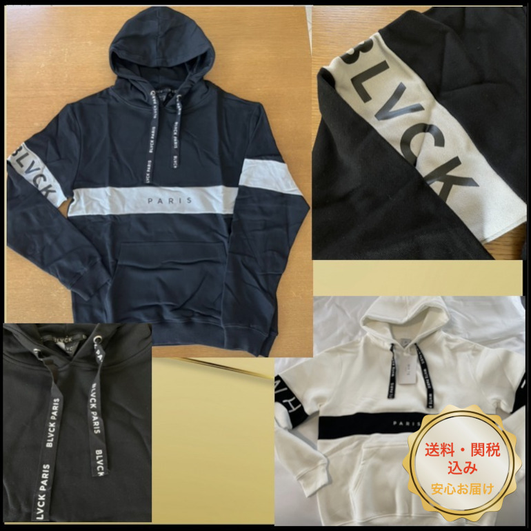 【BLVCK PARIS】 Bold ストライプ フーディ パーカー