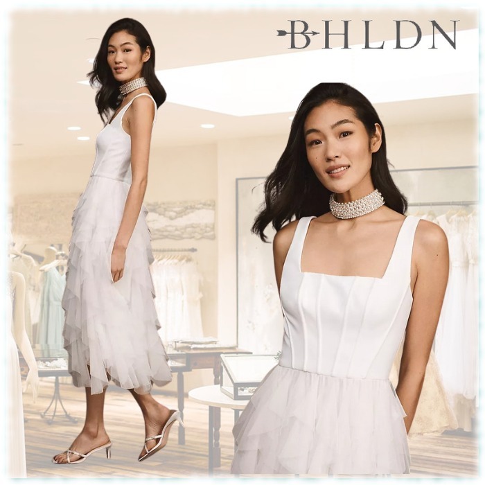希少☆ BHLDN(ビーホールディン) ティアード チュールドレス