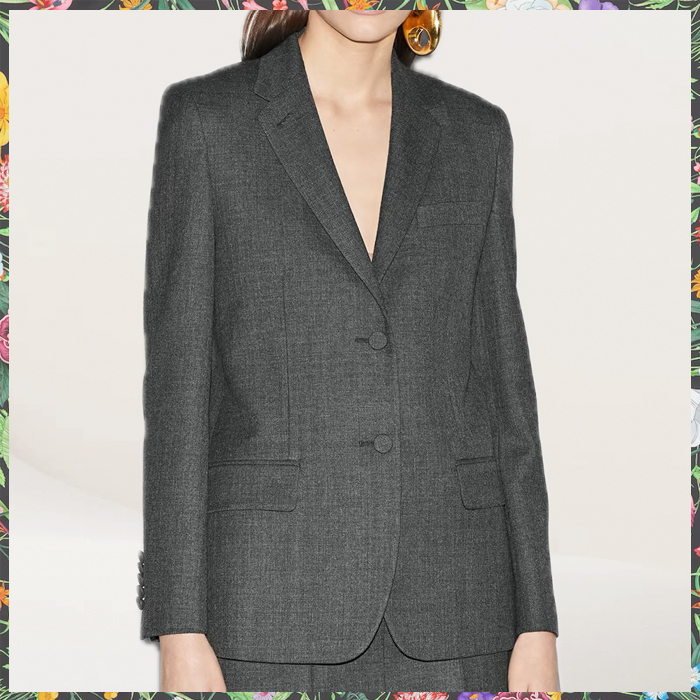 GUCCI《シングルブレスト ジャケット》ウール グリザイユ 直営店