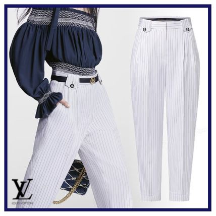 Louis Vuitton More Pants Tailored Pinstripe Carrot Pants