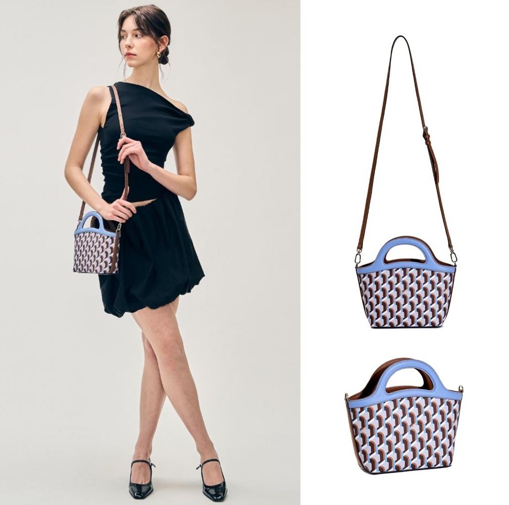 韓国大人気[rosa.K] NAVIS Monogram Tote Bag XS(LIBERTY BLUE)