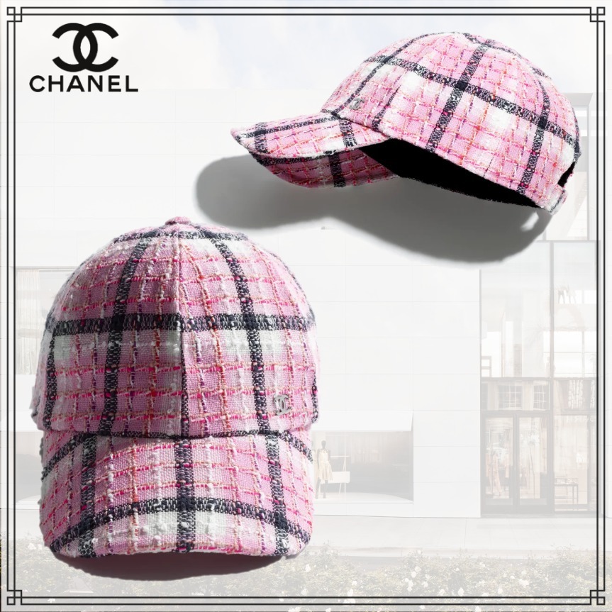 《チェック柄がカワイイ♪》 CHANEL キャップ