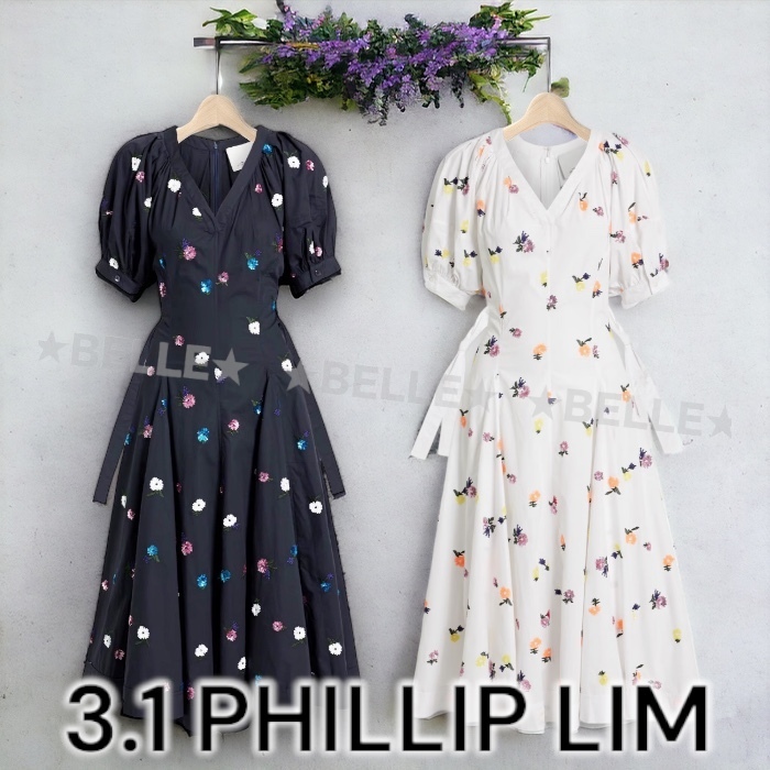 3.1 PHILLIP LIM コットンプリント ミディワンピース