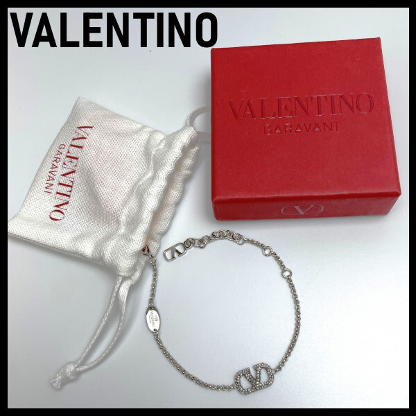 【VALENTINO】 ヴァレンティノ クリスタル ブレスレット