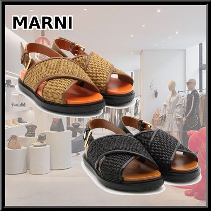 MARNI More Sandals Open Toe Casual Style Plain Elegant Style Logo Sandals