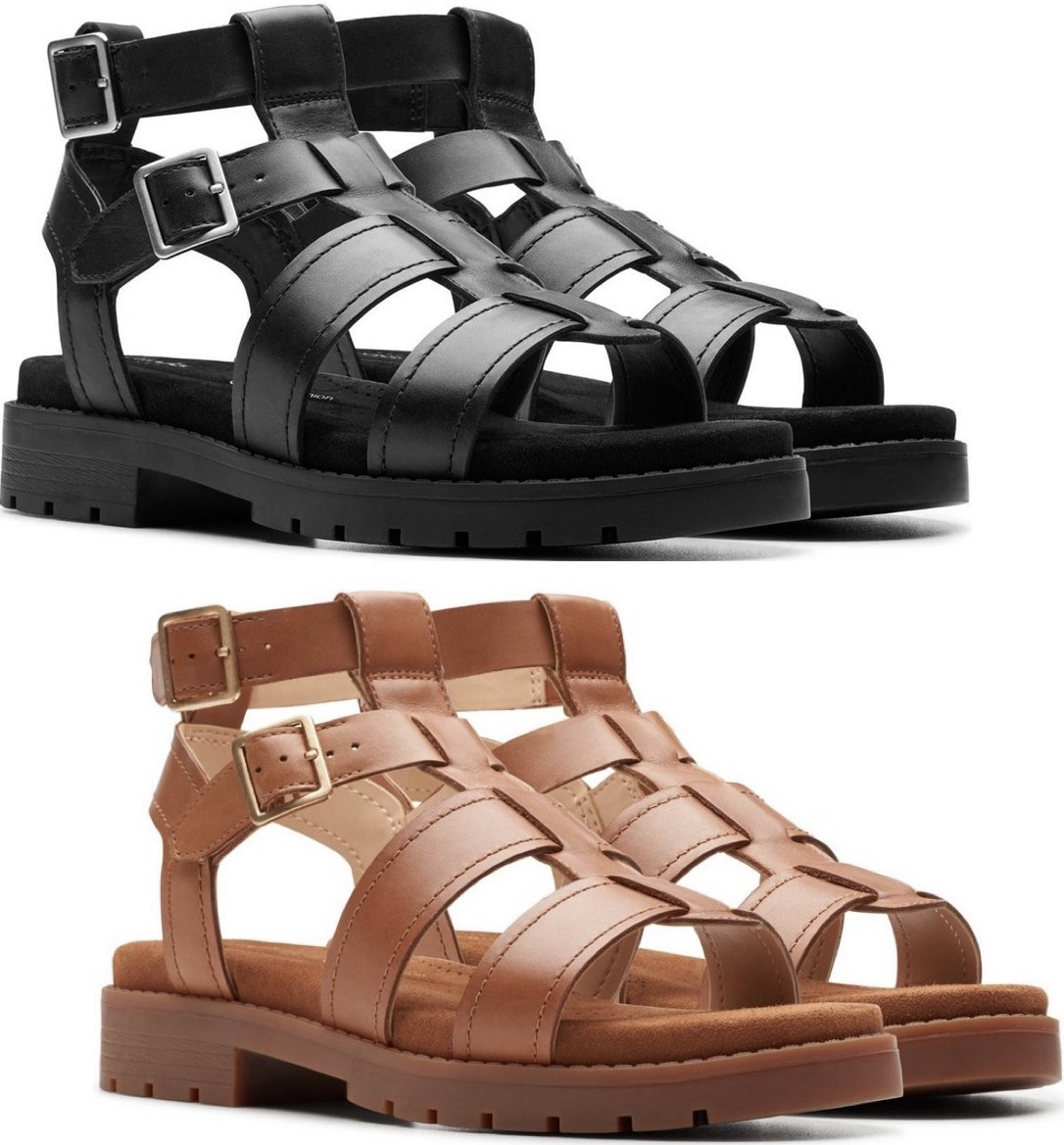 CLARKS グラディエーター サンダル レザー ストラップ