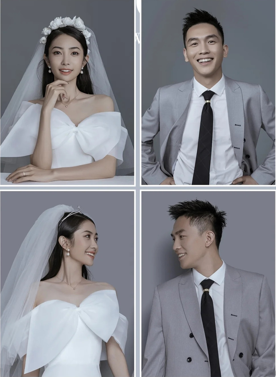オフショルダーマーメイドウェディングドレス結婚式前撮り