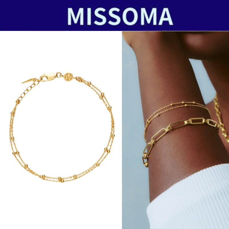 【MISSOMA】BTSテテ着用 ダブルチェーンブレスレット 送料関税込