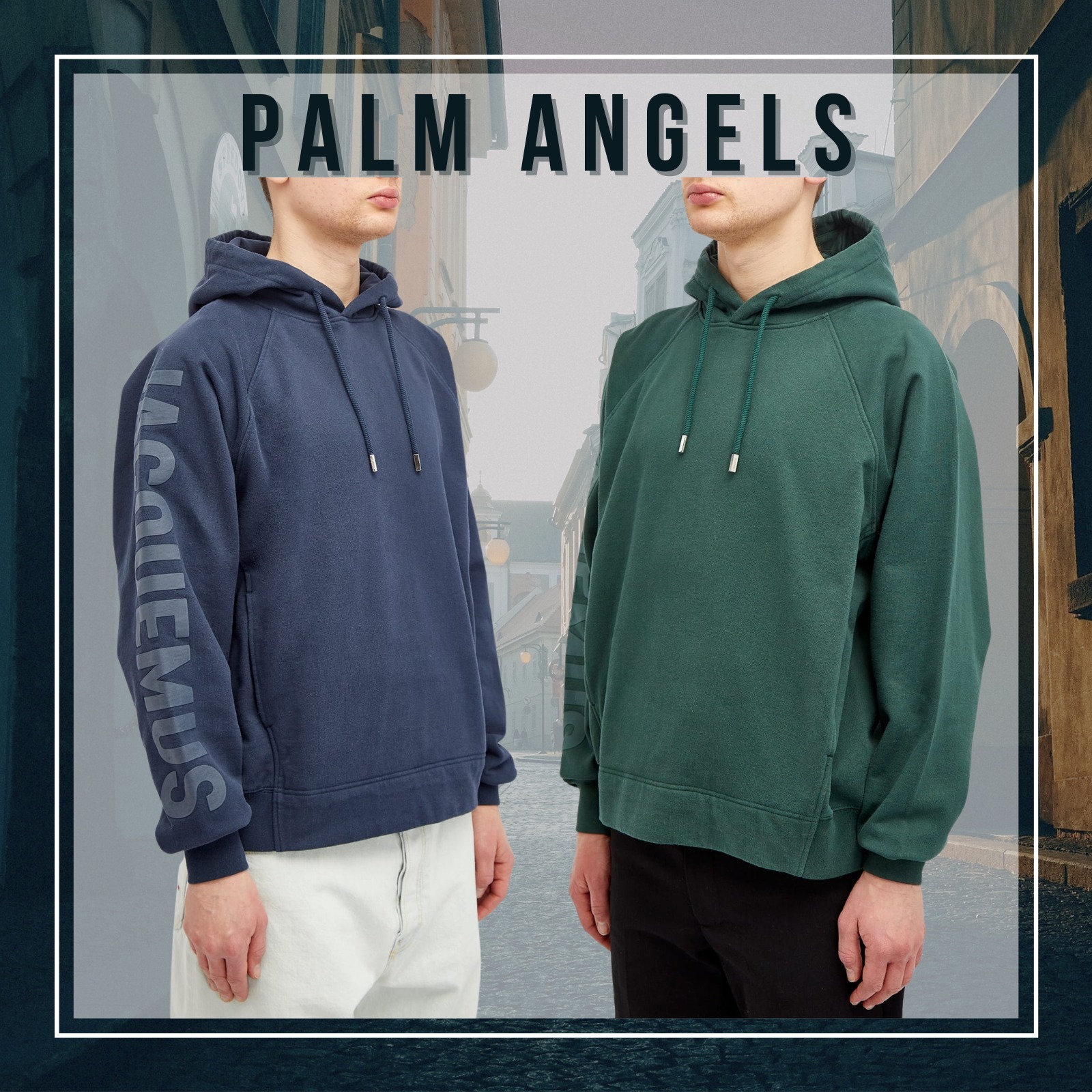 関税送料込【JACQUEMUS -ジャックムス-】タイポ 袖ロゴ パーカー