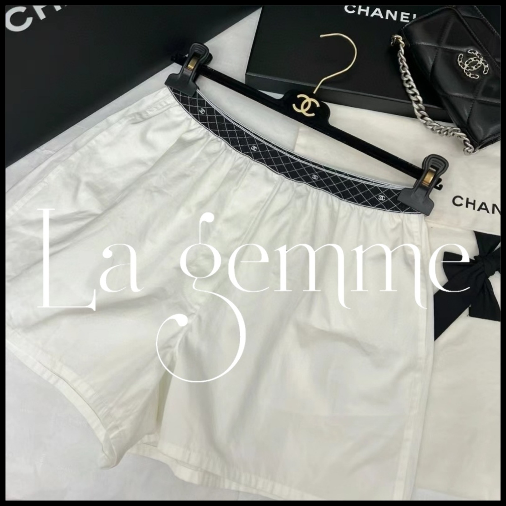 2024SS★送料無料！【CHANEL シャネル】CCロゴ ショート パンツ