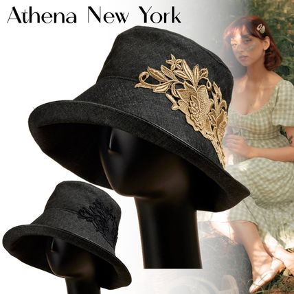 Athena New York Wide-brimmed Hats Unisex Street Style Bucket Hats Icy Color Wide-brimmed Hats