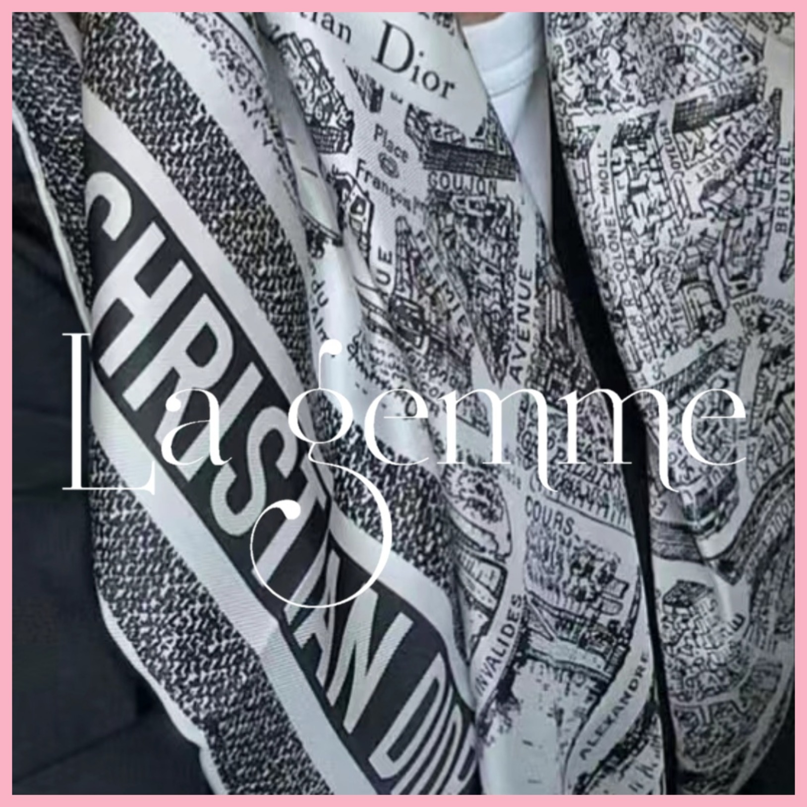★国内発送★即納！【Dior】Plan de Paris 90 スクエアスカーフ
