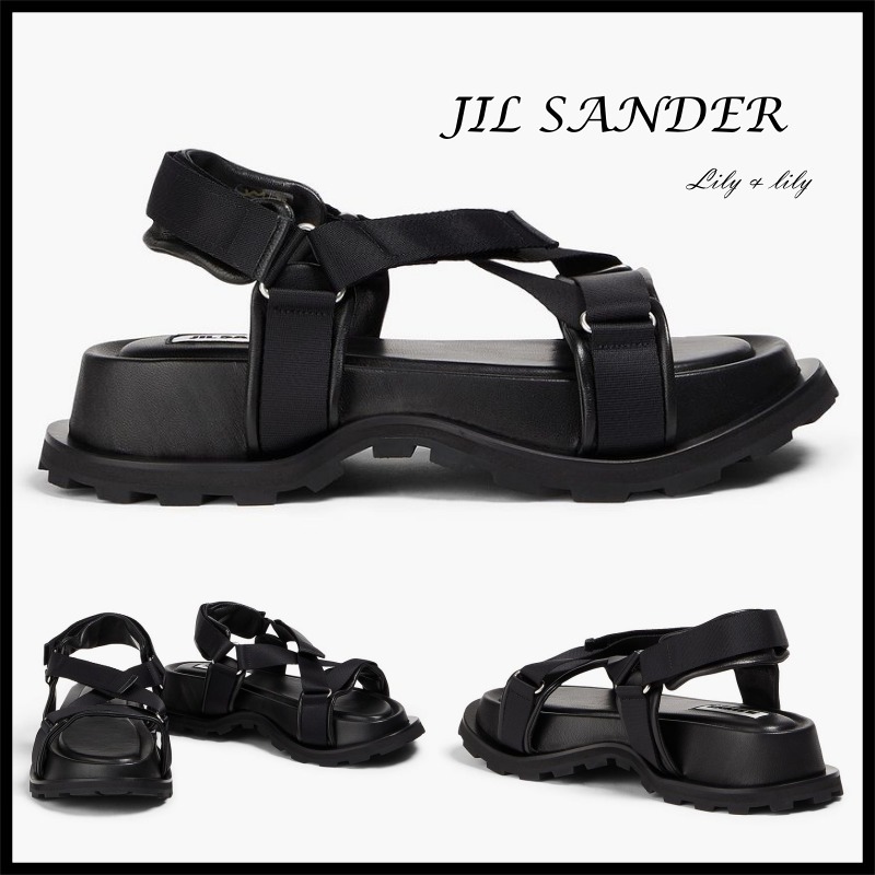 JIL SANDER ◆ストラップ レザー サンダル◆関税送料込み
