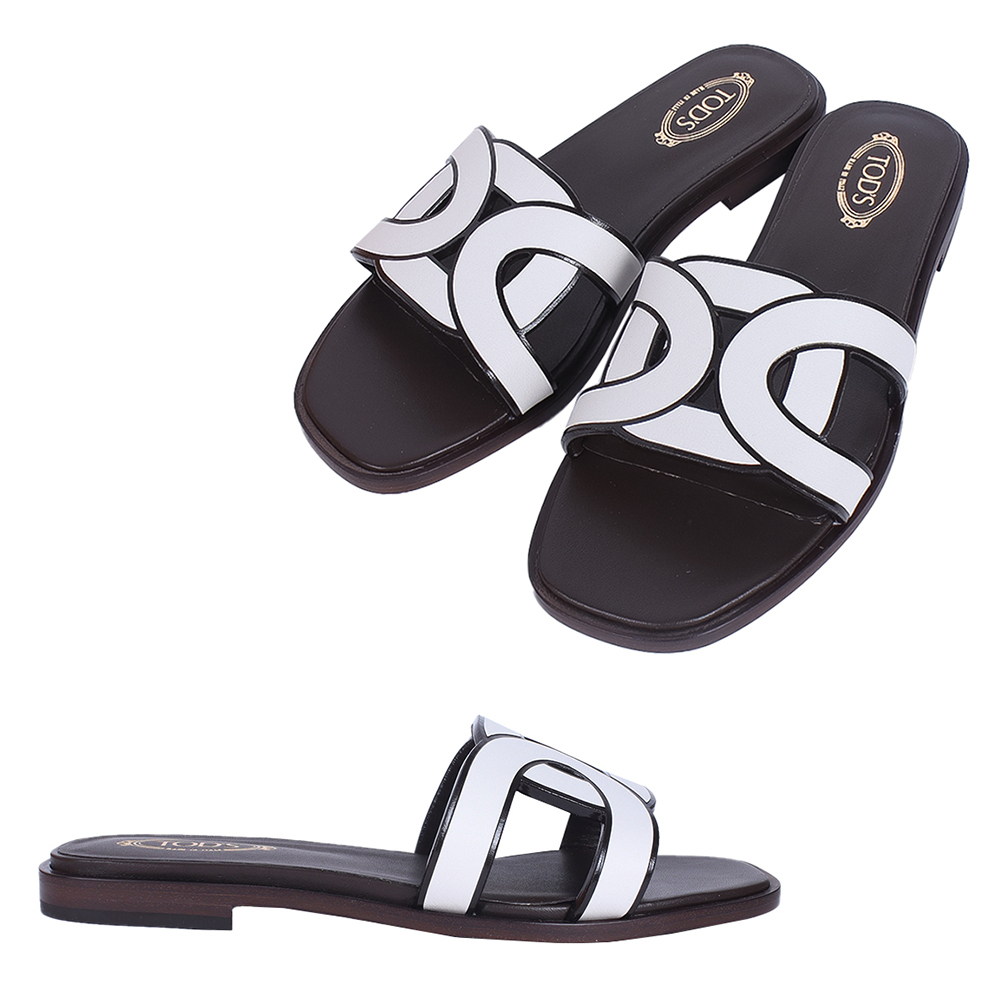TOD'S トッズ フラットレザーサンダル