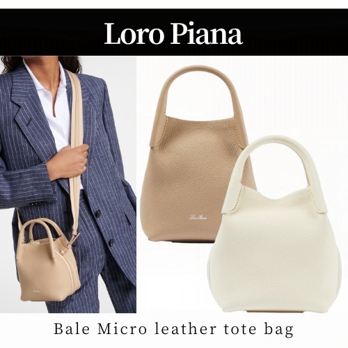 Loro Piana◆マイクロ ベイル レザー ショルダー トートバッグ