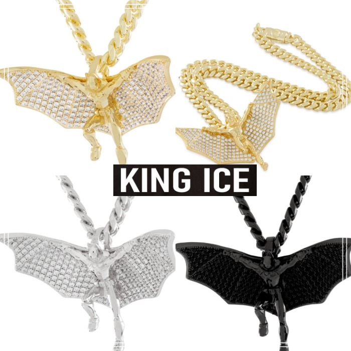 【King Ice】BATMAN コントラスト ネックレス 3色