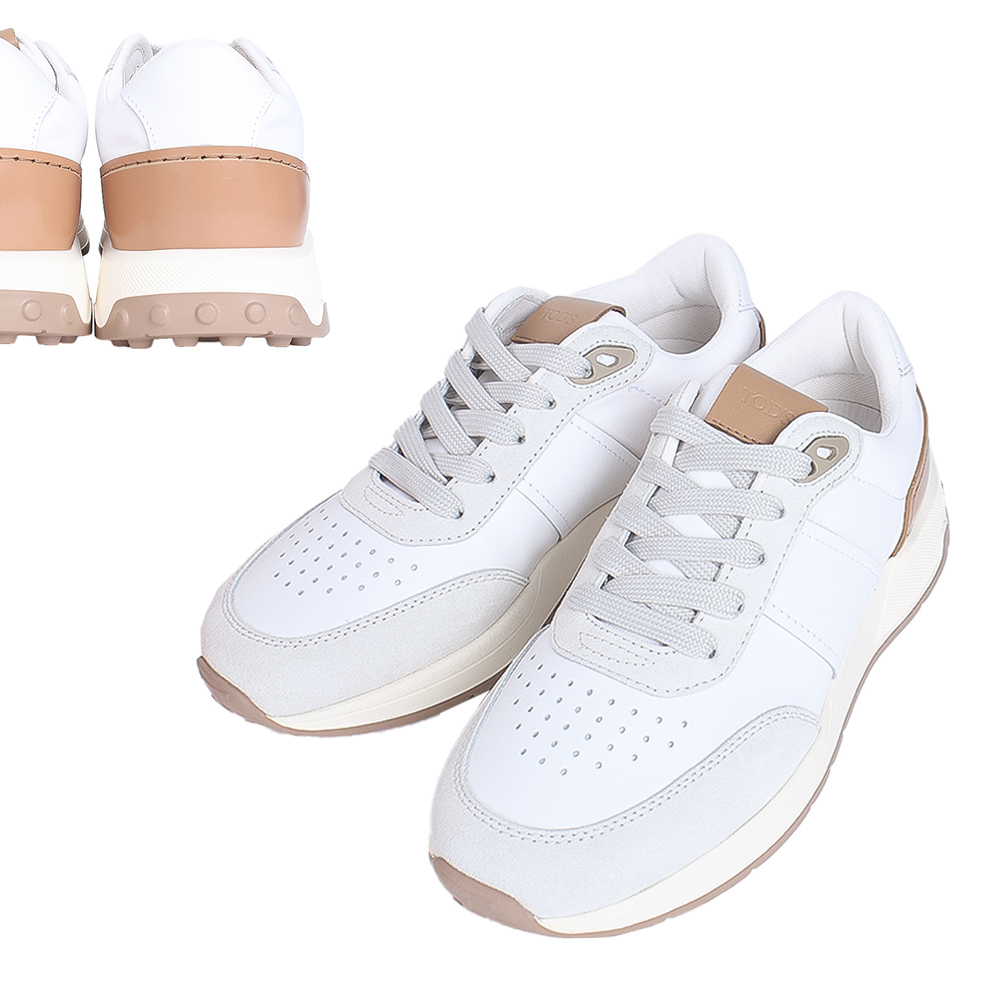 TOD'S トッズ レザー＆テクニカル ファブリック スニーカー