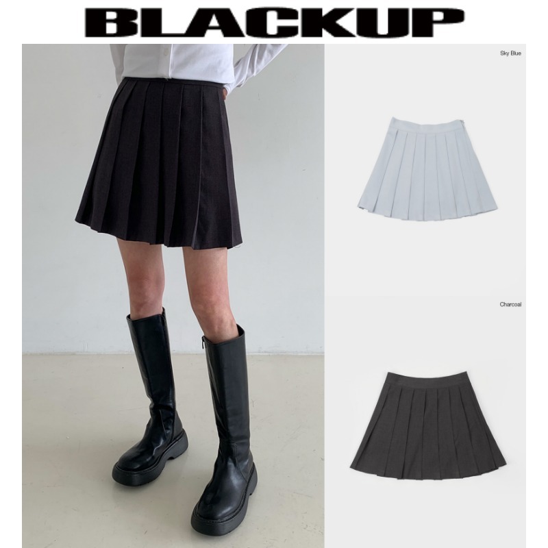 【BLACKUP】[MADE] Pleated Mini Skirt