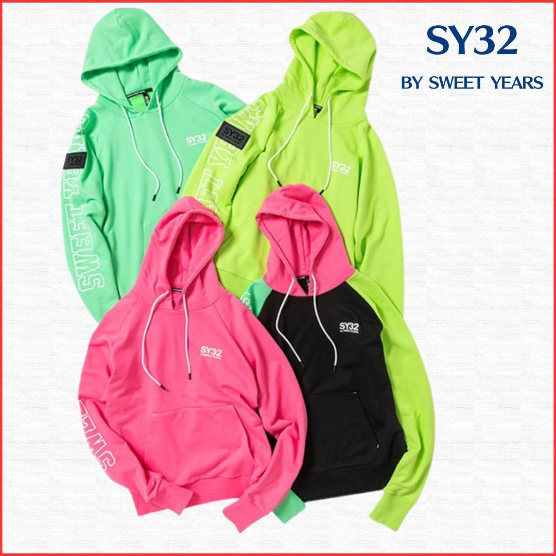 国内発送【SY32 】FLASH COLOR ARM LOGO P/O HOODIE