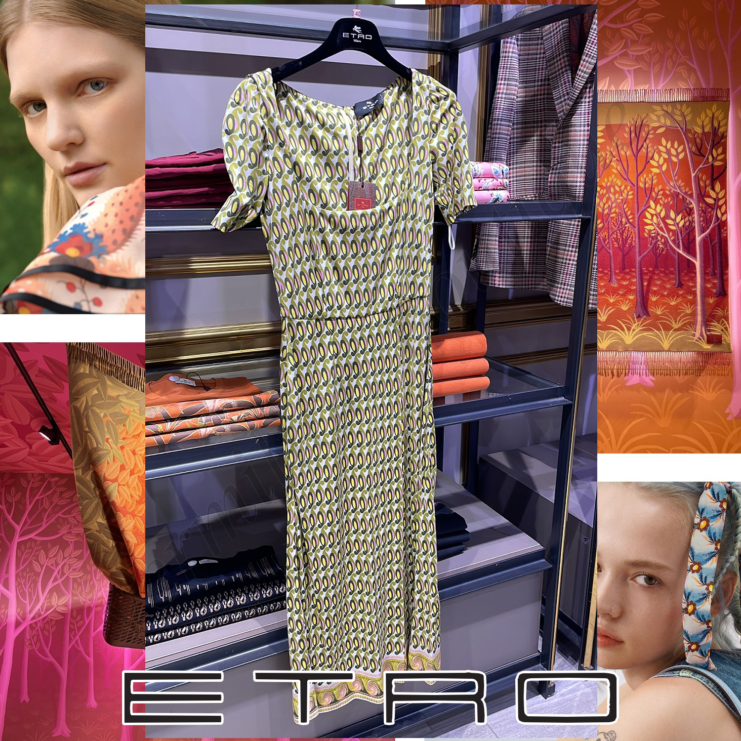 ETRO プリント パターン ドレス マルチカラー